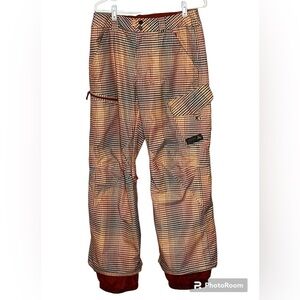 Burton DryRide Striped Snowboarding Pants Sz Small